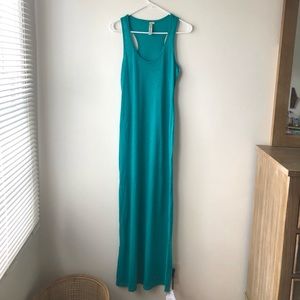 By feathers long sleeve dress teal